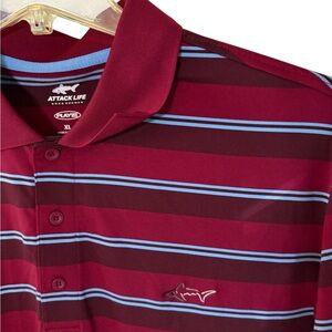 Greg Norman-NWT men’s XL polo shirt. Play dry. Red/blue/burgundy.  New with tags